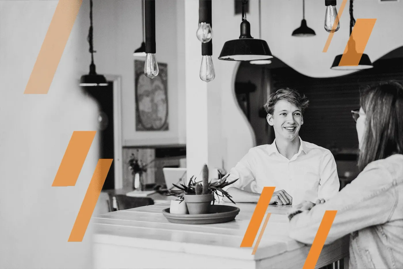 employees talking in a meeting 